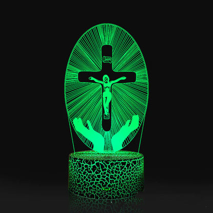 Acrylic Jesus Cross Night Light