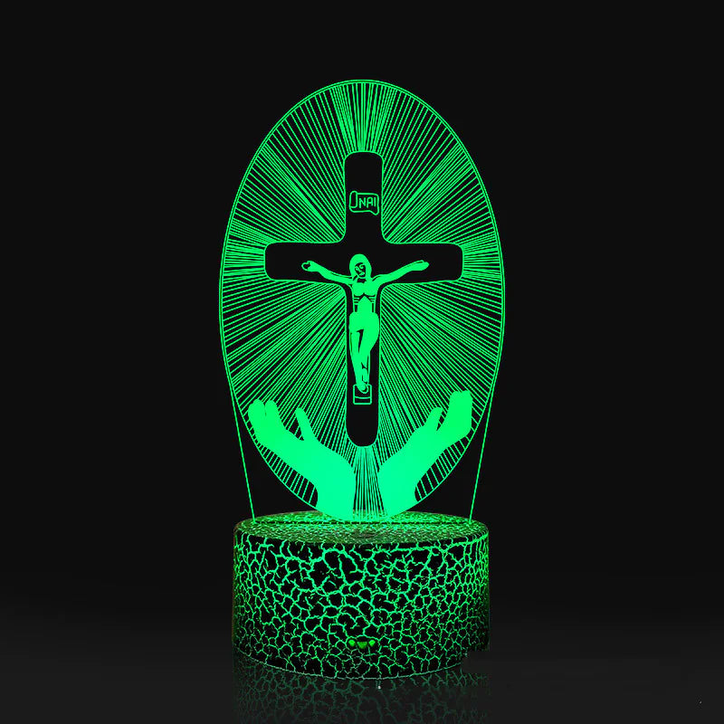 Acrylic Jesus Cross Night Light